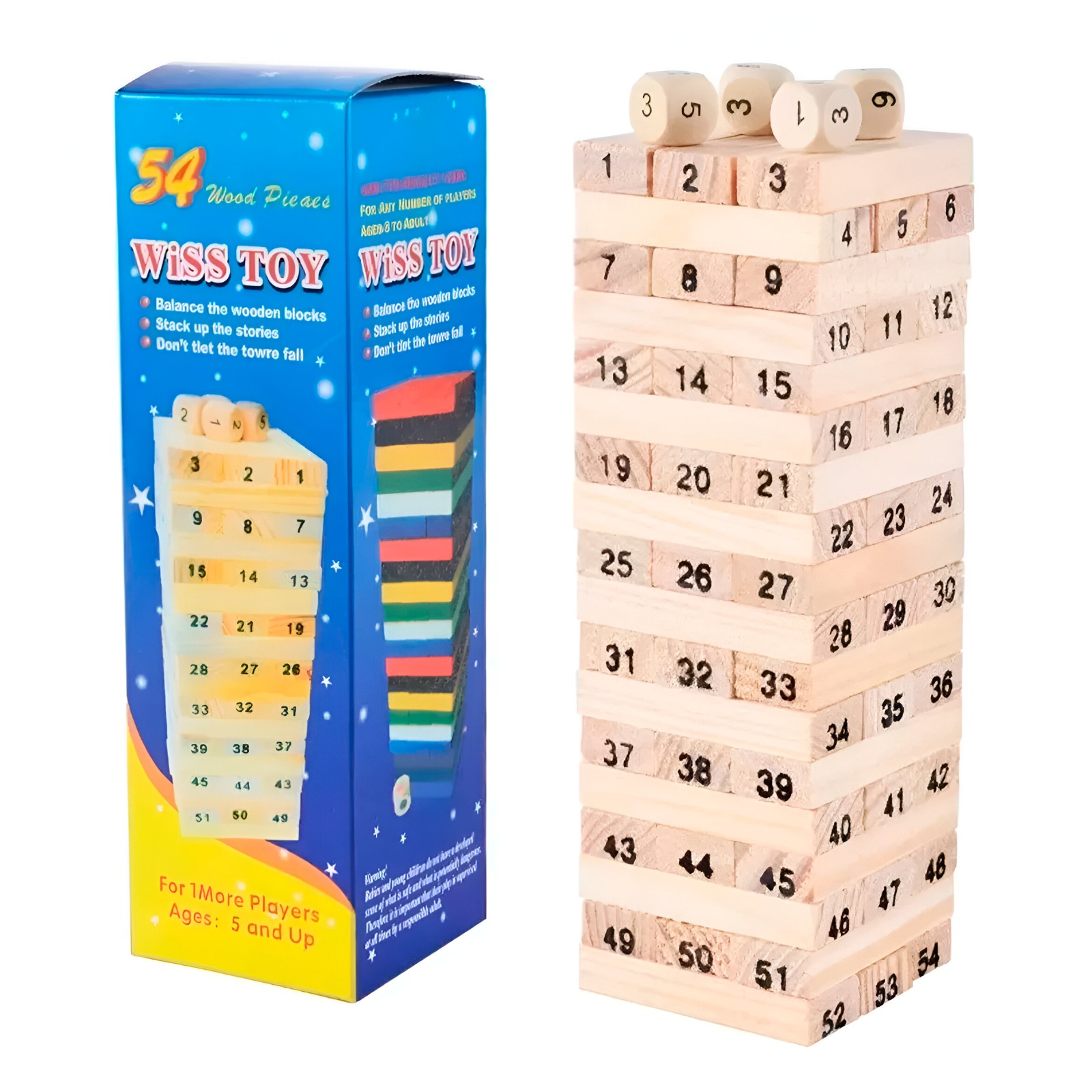 Miniatura 2 de Jenga Torre Madera Pequena Bloques 48pc